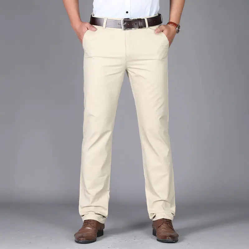 Summer Thin Slim Men's Cotton Casual Suit Pants