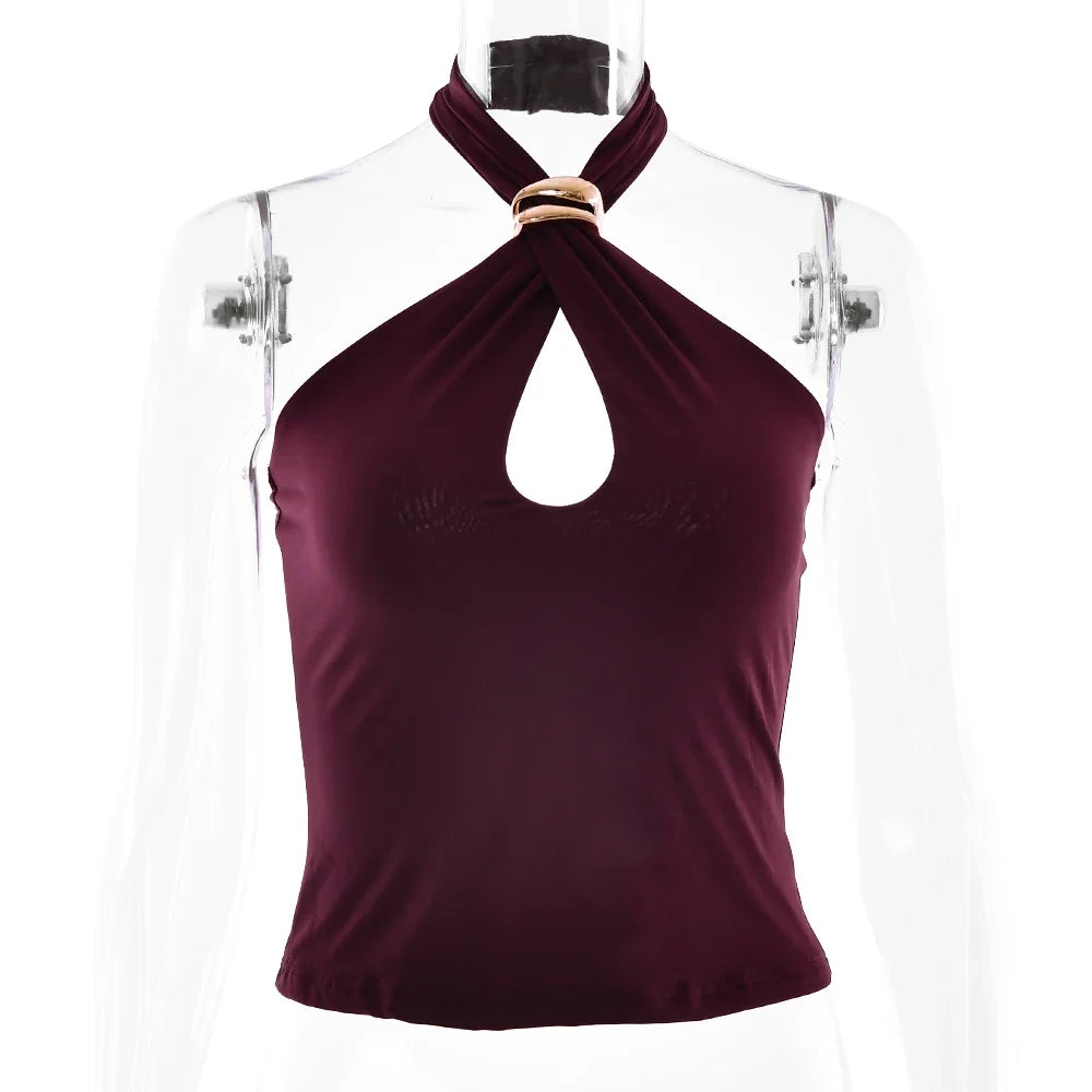 Women Off Shoulder Crop Slim Summer Shirt