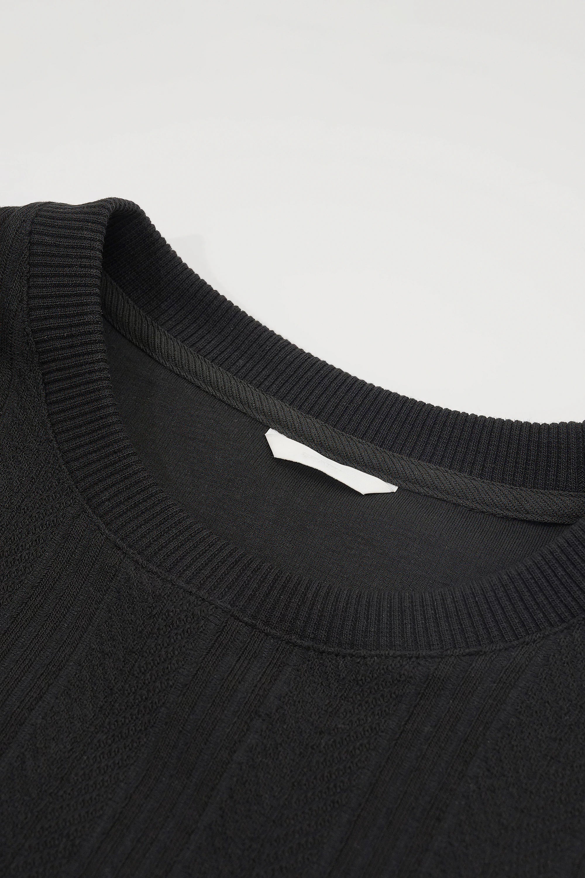 Men's Long Sleeve Knit Sweater with Textured Pattern