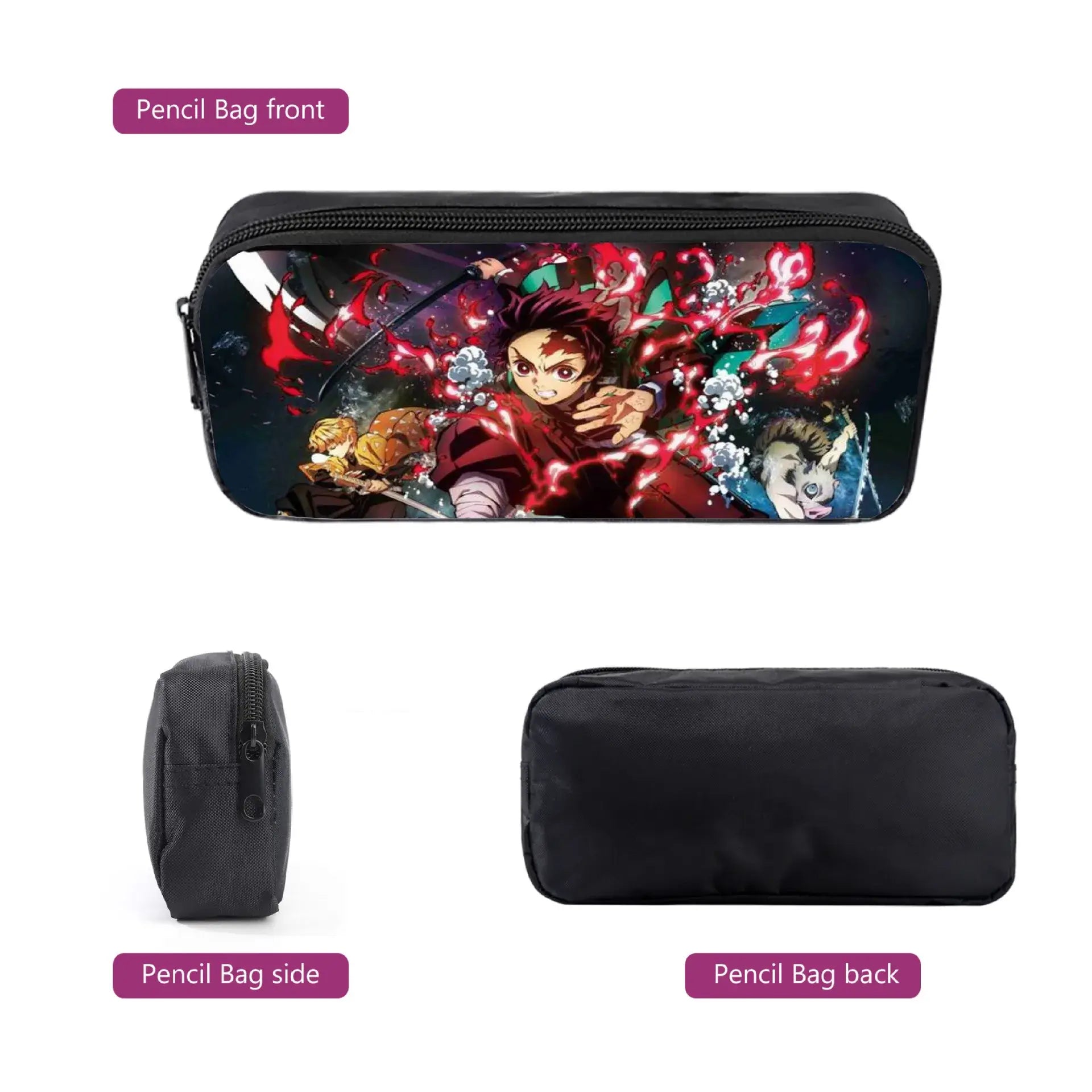 Demon Slayer Backpack: Nezuko 3-Piece Schoolbag Set