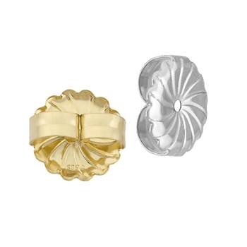 Round Diamond Veneer Cubic zirconia 14K Gold Stud Earrings.  635E14K