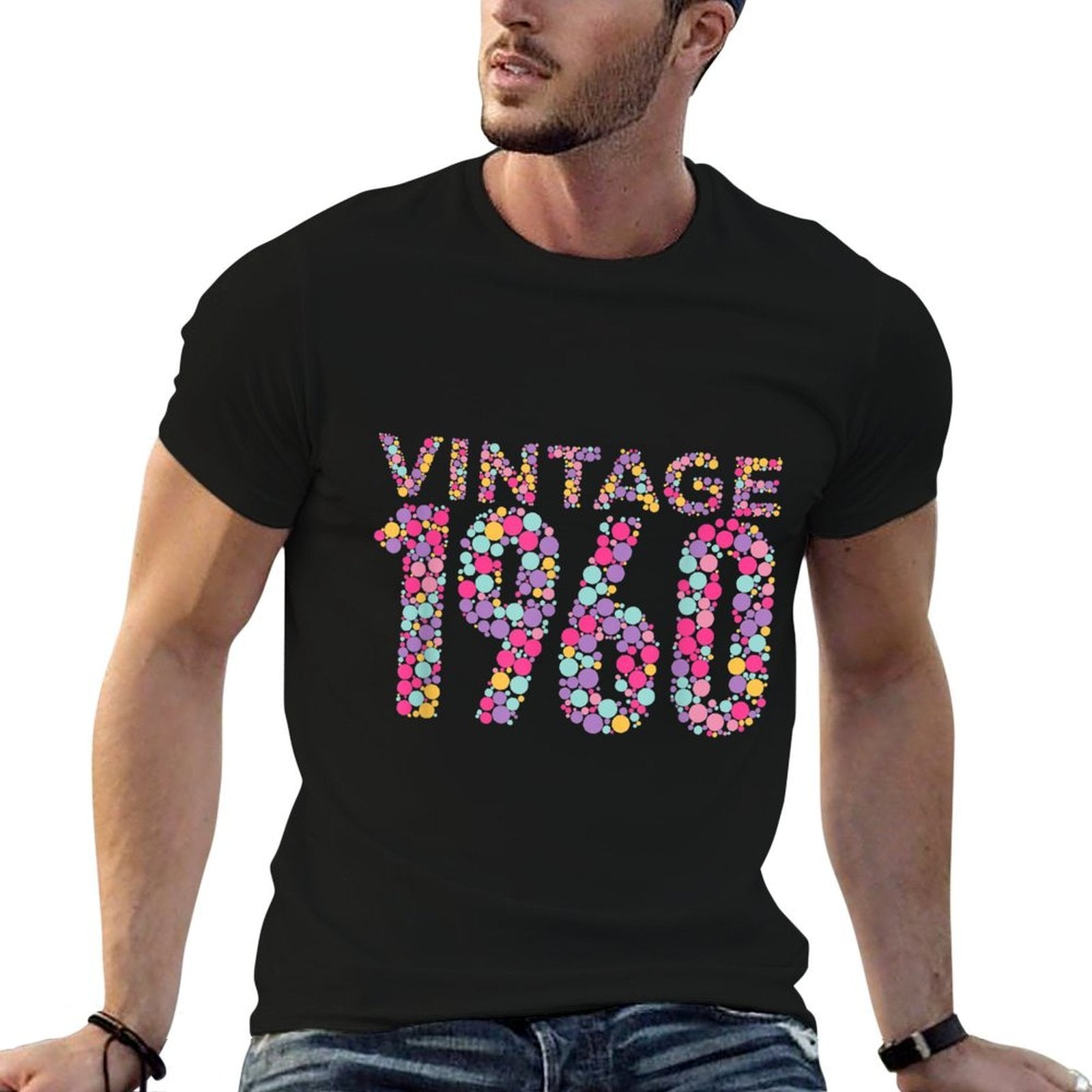 60th Birthday Gift For Men And Women. Vintage 1960  Relaxed-fit T-Shirt