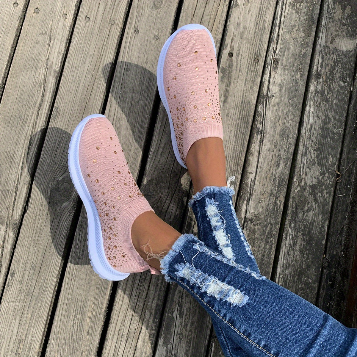 Women's Color block Mesh Platform Breathable Sneakers