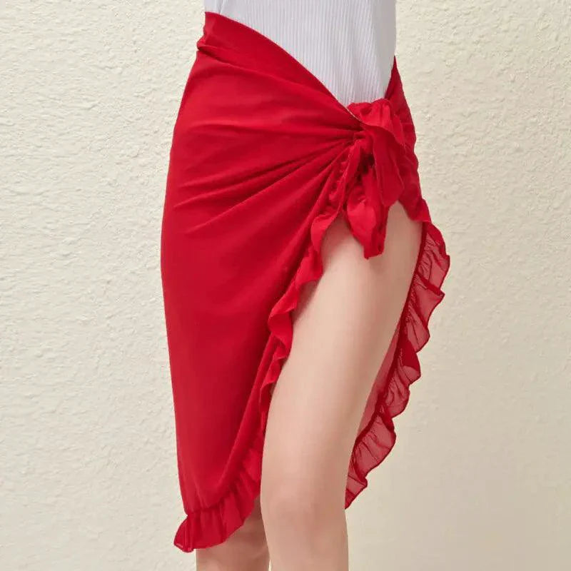 GlamourWave Chiffon Beach Wrap - Effortless Elegance for Sunny Days