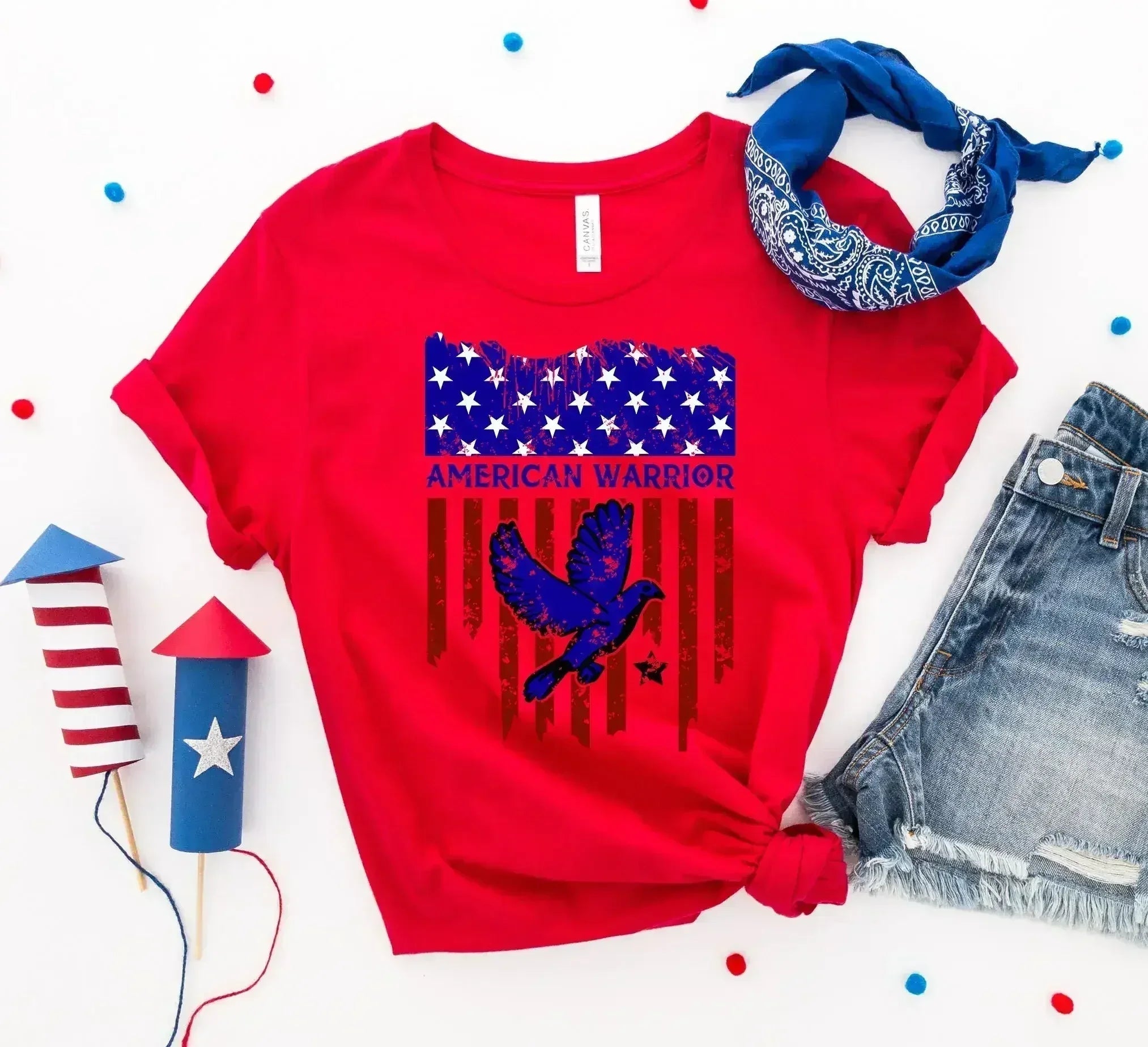 American Warrior T-shirt – Premium Ring-Spun Cotton Tee for Strength & Pride