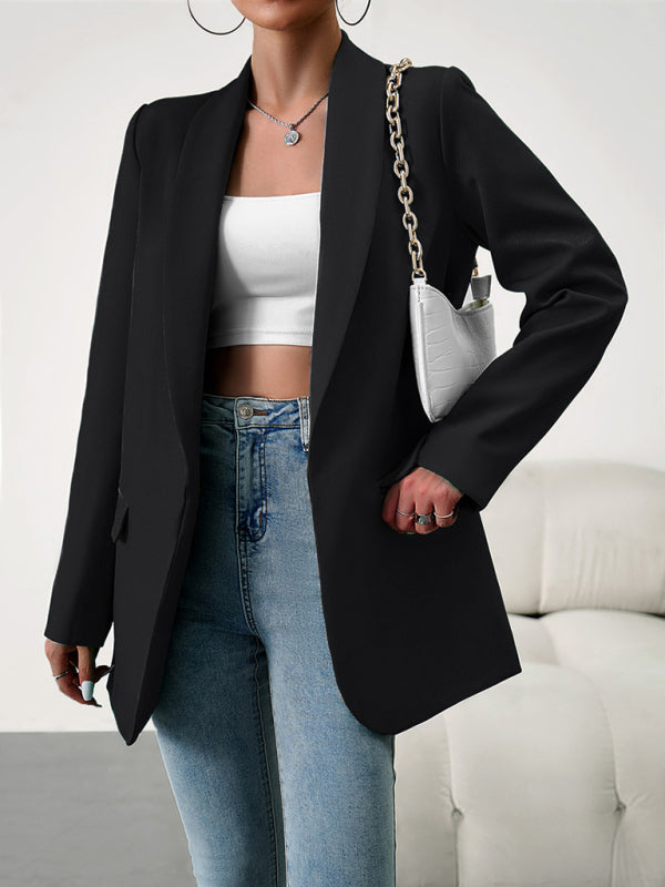 Women's Professional Blazer Suit - Lapel Jacket - Multiple Colors