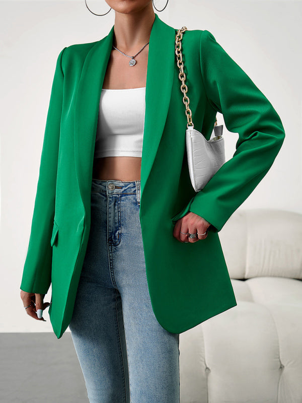 Women's Professional Blazer Suit - Lapel Jacket - Multiple Colors