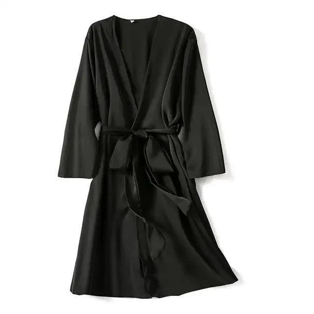 Ladies Fashion Red Soft Short Sleepwear For Women Trendy Women's Comfortable V Neck Bathrobe  Bridesmaid Bride Party Robes